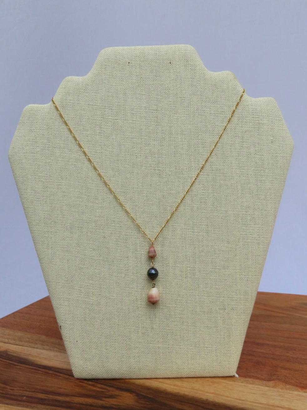 Tahitian Pearl & Cone Slider