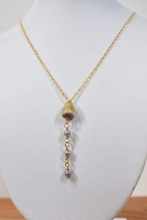 Akoya Pearl and Shell Drop