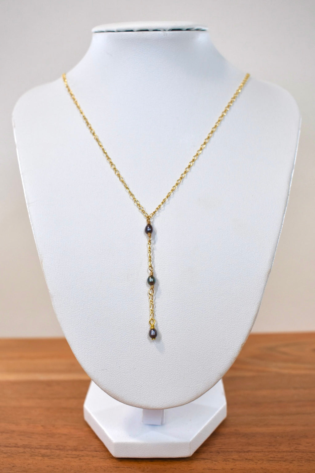 Peacock Pearl Drop Necklace