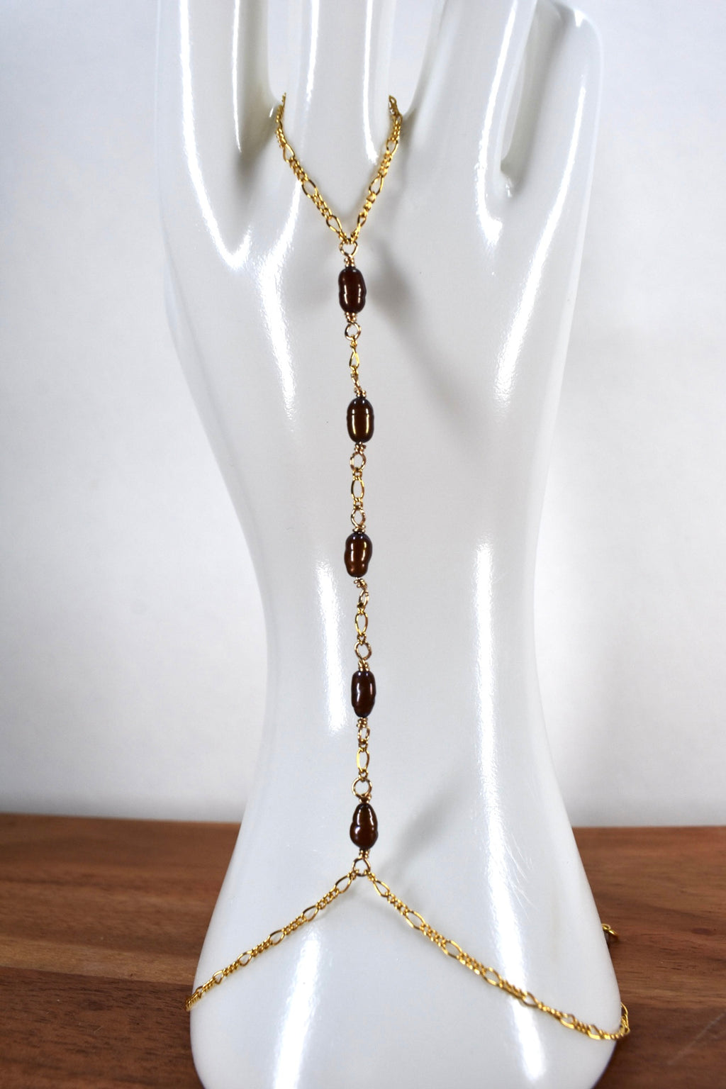 Chocolate Pearl Hand Chain