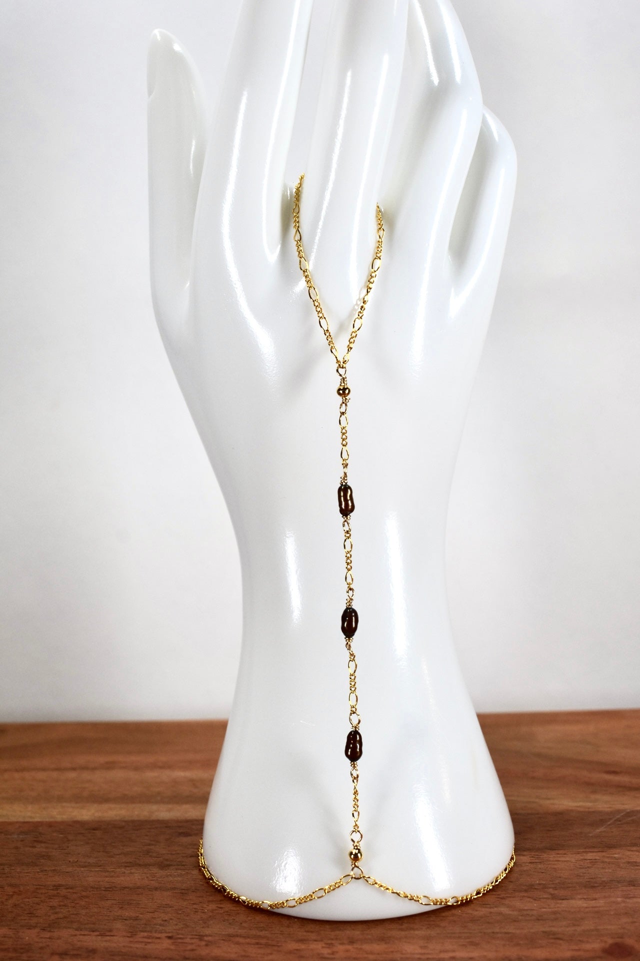 Chocolate Pearl Hand Chain
